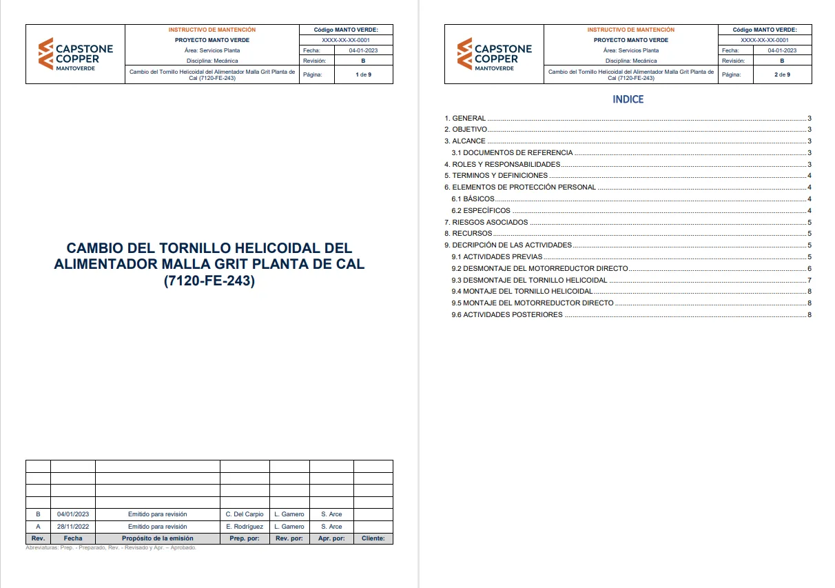 Elaboración de Procedimientos de mantenimiento, Instructivos de mantenimiento e Instructivos de Bloqueo — imagen 3