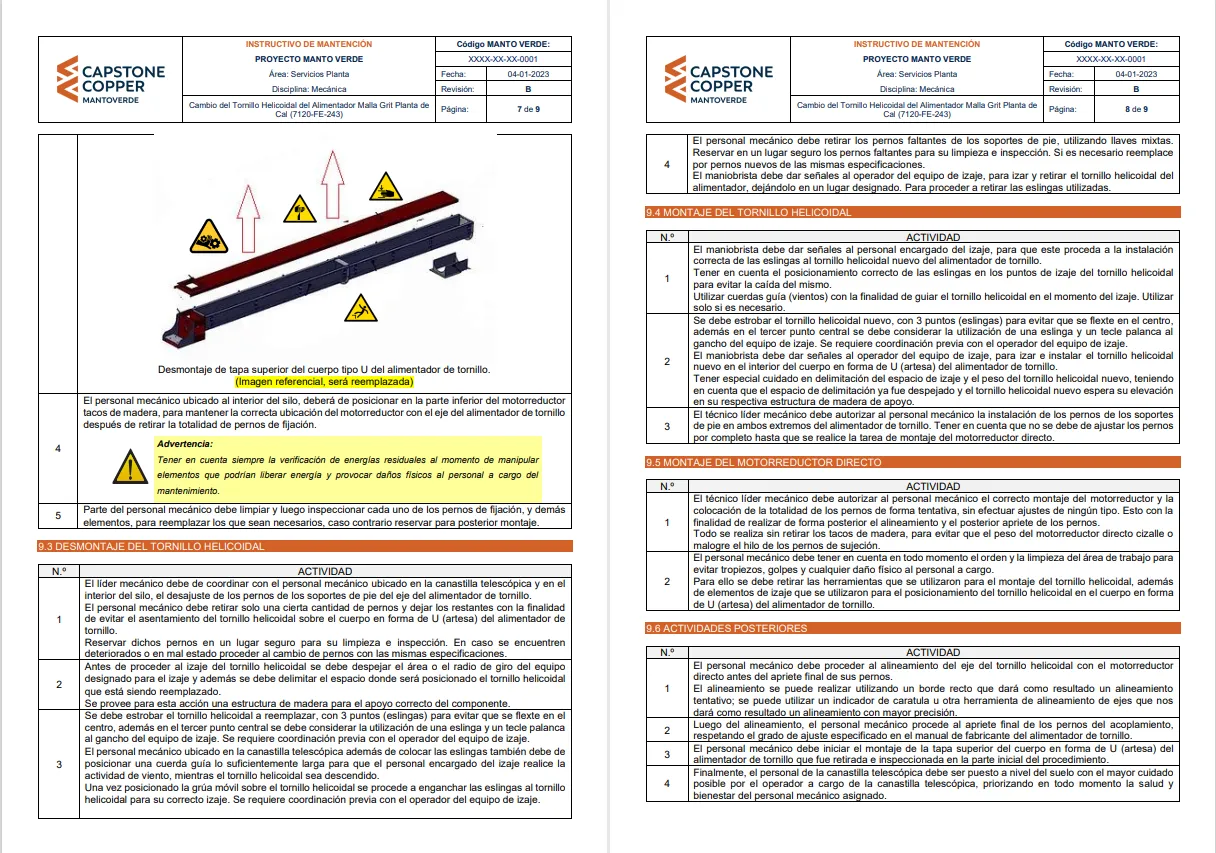 Elaboración de Procedimientos de mantenimiento, Instructivos de mantenimiento e Instructivos de Bloqueo — imagen 4